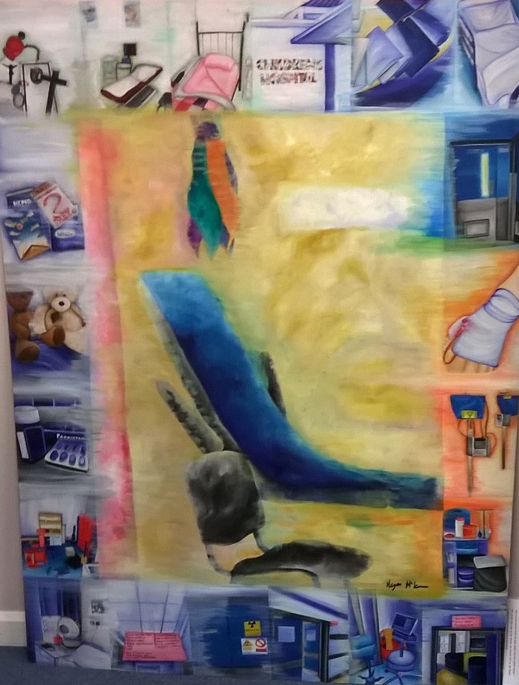 A colorful collage bursts with inspiration, featuring a vibrant mix of toys, tools, and abstract shapes on a rectangular canvas.